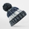 Corkscrew Pom Pom Beanie - B486:Arctic Dawn, 100% acrylic, One Size